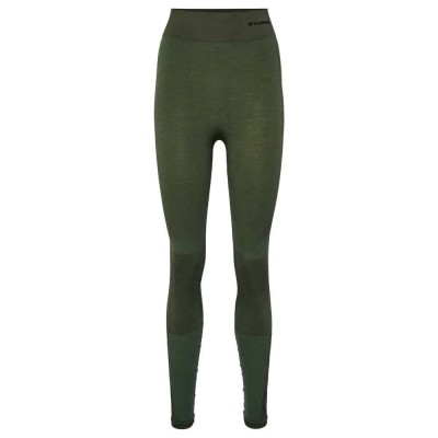 клин,дамски,клинове,дамски,чорапогащи,и,клинове,hummel,cleaa,mid,waist,seamless,leggings,green,(6159)