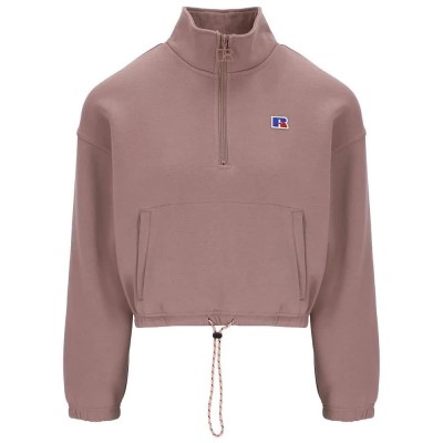 блуза,дамски,блузи,russell,athletic,e34012,school,lemonlight,half,zip,sweatshirt,pink,(antler)