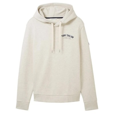 суичър,мъжки,пуловери,tom,tailor,1037751,logo,hoodie,vintage,beige,melange,(beige)