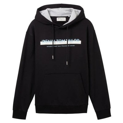суичър,мъжки,пуловери,tom,tailor,1038755,print,hoodie,black,(black)