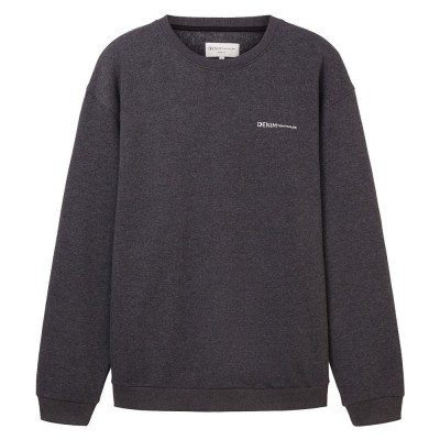 блуза,мъжки,пуловери,tom,tailor,1038875,basic,printed,sweater,grey