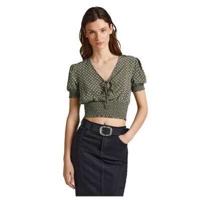 риза,с,къс,ръкав,дамски,блузи,дамски,ризи,pepe,jeans,francesca,short,sleeve,shirt,green