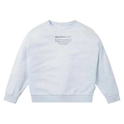 блуза,детски,блузи,tom,tailor,1030669,oversize,foil,print,sweatshirt,blue,(light,metal,blue)