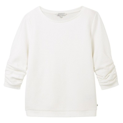 блуза,дамски,блузи,tom,tailor,1039979,structured,sweatshirt,white