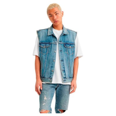 потник,дамски,потници,levi's®,relaxed,trucker,vest,blue
