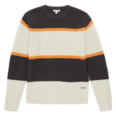 блуза,детски,блузи,tom,tailor,1037956,striped,knit,sweater,grey,(coal,grey)