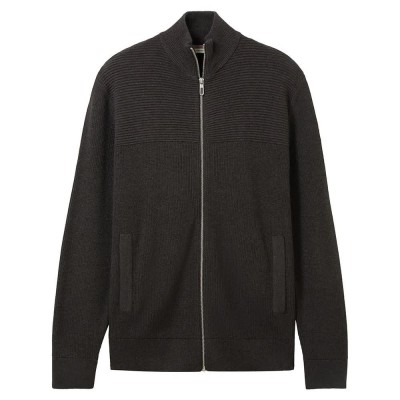 яке,мъжки,якета,tom,tailor,1038317,structure,mix,knit,jacket,black,(black,grey,melange)