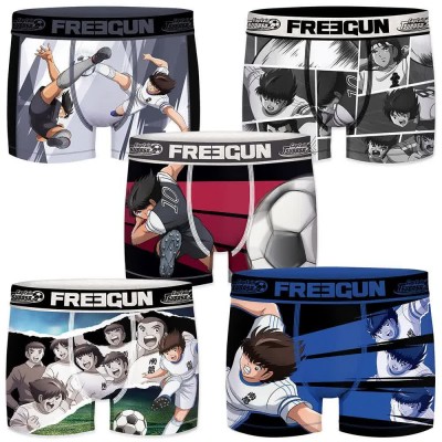 боксерки,мъжко,бельо,freegun,oliver,benji,captain,tsubasa,microfiber,pk5488,boxers,5,units,multicolor,(multicolor)
