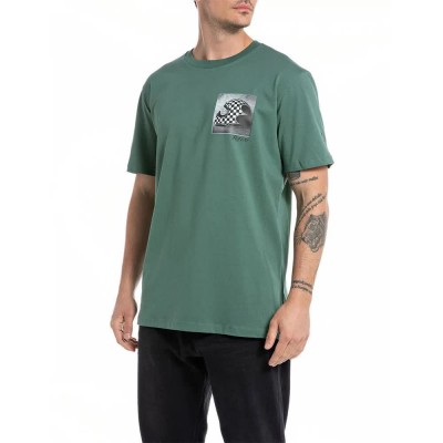 тениска,мъжки,тениски,replay,m6666,.000.23608p,short,sleeve,t,shirt,green,(green,essence)