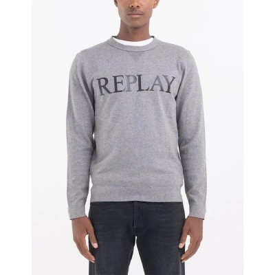 блуза,мъжки,пуловери,replay,uk2505.000.g23138,sweater,grey,(medium,grey,melange)