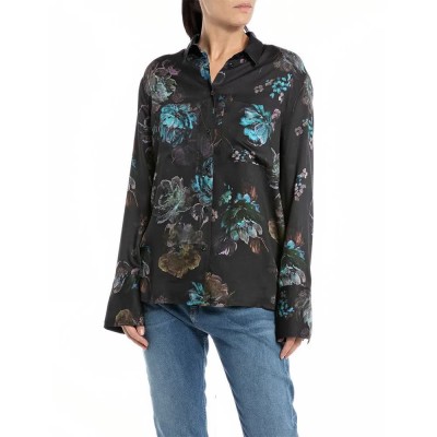 дамски,блузи,replay,w2121,.000.74066,long,sleeve,blouse,black,(dark,brown,multicolor)