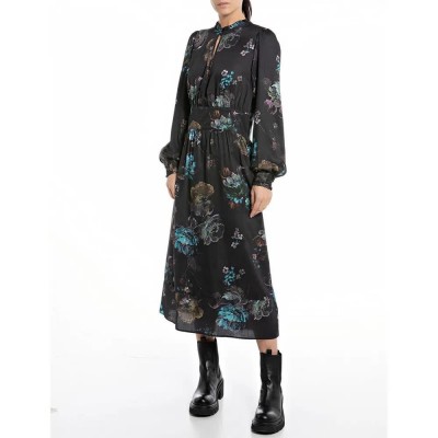рокля,дамски,поли,и,рокли,replay,w9066,.000.74066,long,sleeve,long,dress,black