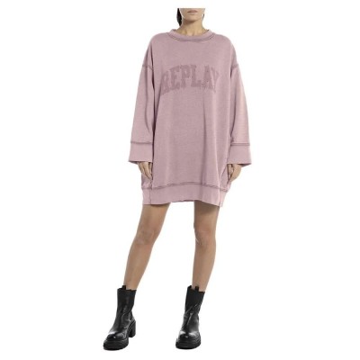 рокля,дамски,поли,и,рокли,replay,w9072,.000.22738g,long,sleeve,dress,pink,(powder,rose)