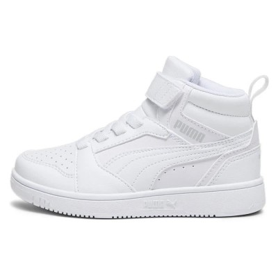 маратонки,мъжки,маратонки,дамски,маратонки,puma,rebound,v6,mid,ac+,trainers,white,(puma,white,cool,light,gray)
