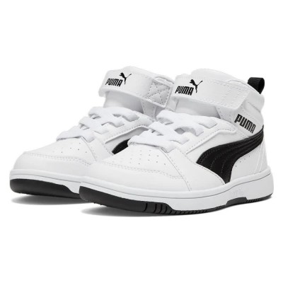 маратонки,детски,маратонки,puma,rebound,v6,mid,ac+,trainers,white,(puma,white,puma,black)