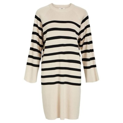 рокля,дамски,поли,и,рокли,object,ester,long,sleeve,long,dress,sandshell,stripes,black,(beige)