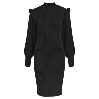 рокля,дамски,поли,и,рокли,object,malena,long,sleeve,midi,dress,black,(black)