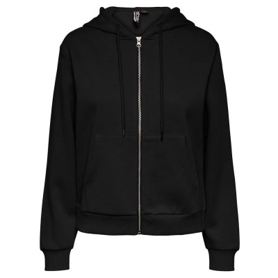 блуза,дамски,блузи,pieces,chilli,full,zip,sweatshirt,black,(black)