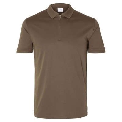 мъжки,блузи,с,яка,selected,fave,short,sleeve,polo,brown,(morel)