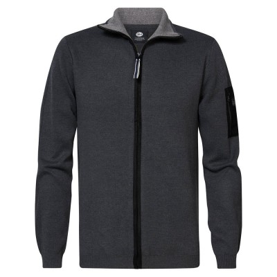 жилетка,мъжки,пуловери,petrol,industries,254,cardigan,grey