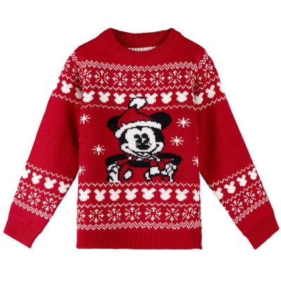 блуза,мъжки,пуловери,дамски,пуловери,cerdá,christmas,mickey,sweater,red,(red,white)