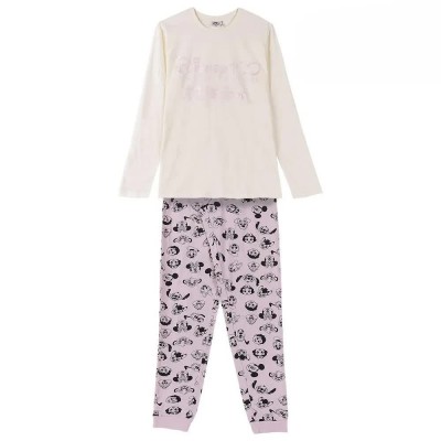 пижама,дамски,пижами,cerdá,disney,100,long,sleeve,pyjama,white,pink