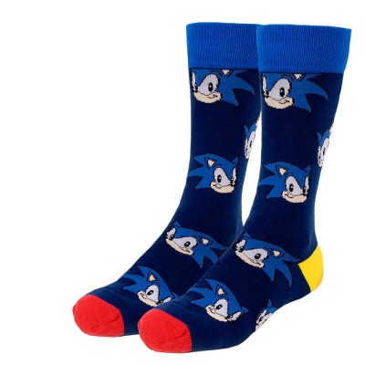 чорапи,мъжки,чорапи,дамски,чорапи,sonic,socks,half,long,socks,blue,(blue,red,yellow)