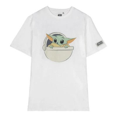 тениска,мъжки,тениски,cerdá,the,mandalorian,grogu,short,sleeve,t,shirt,white,(white)