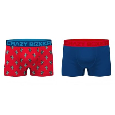 боксерки,мъжко,бельо,crazy,boxer,cactus,blue,boxers,2,units,multicolor,(multicolor)