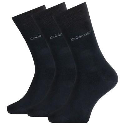 чорапи,мъжки,чорапи,calvin,klein,701226014,socks,3,pairs,navy,(black)