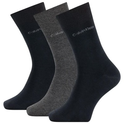 чорапи,мъжки,чорапи,calvin,klein,701226014,socks,3,pairs,navy,dark,grey,melange,(grey)