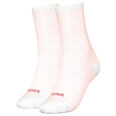 чорапи,дамски,чорапи,puma,cat,logo,rib,socks,2,pairs,white,pink,(pink)