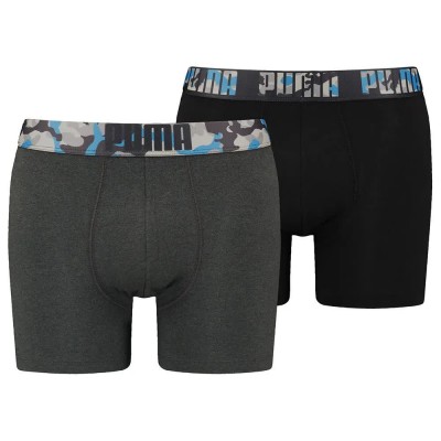 боксерки,мъжко,бельо,puma,print,boxers,2,units,black,regal,blue,(multicolor)