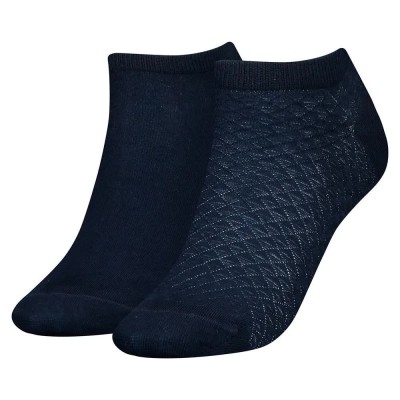 чорапи,дамски,чорапи,tommy,hilfiger,diamond,structure,short,socks,2,pairs,navy,(blue)