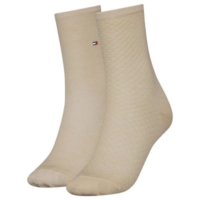 чорапи,дамски,чорапи,tommy,hilfiger,diamond,structure,socks,2,pairs,beige