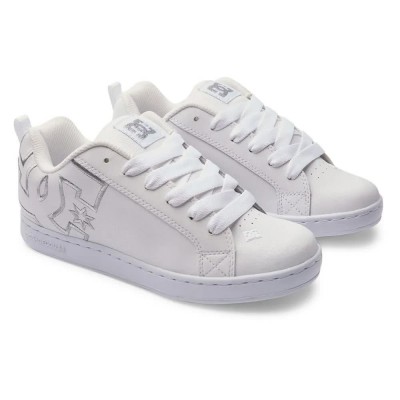 обувки,дамски,маратонки,dc,shoes,court,graffik,trainers,white,m,silver