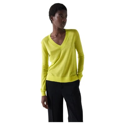 блуза,дамски,пуловери,дамски,плетени,дрехи,salsa,jeans,21007089,v,neck,sweater,green,(light,green,v2)