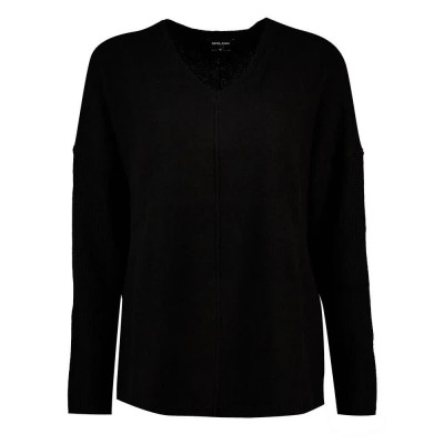 блуза,дамски,пуловери,дамски,плетени,дрехи,salsa,jeans,21007099,v,neck,sweater,black