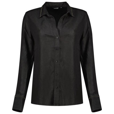 риза,с,дълъг,ръкав,дамски,блузи,дамски,ризи,salsa,jeans,21007170,regular,fit,long,sleeve,shirt,black