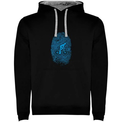 суичър,мъжки,пуловери,kruskis,biker,fingerprint,two,colour,hoodie,black,grey,(black)