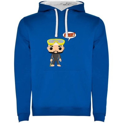 суичър,мъжки,пуловери,kruskis,chibi,diver,two,colour,hoodie,royal,blue,white,(blue)