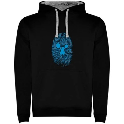 суичър,мъжки,пуловери,kruskis,fitness,fingerprint,two,colour,hoodie,black,grey,(black)