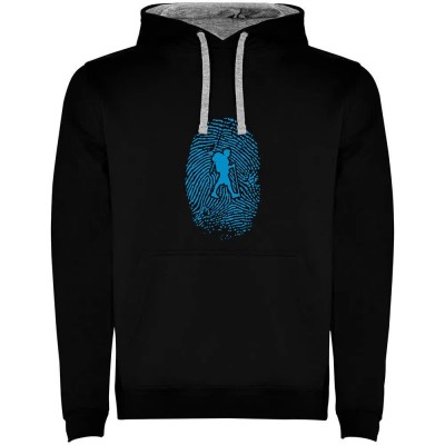 суичър,мъжки,пуловери,kruskis,hiker,fingerprint,two,colour,hoodie,black,grey,(black)