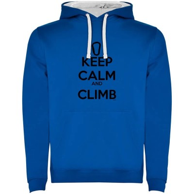 суичър,мъжки,пуловери,kruskis,keep,calm,and,climb,two,colour,hoodie,royal,blue,white,(blue)