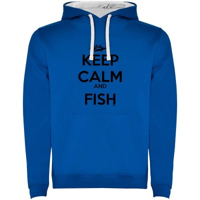 суичър,мъжки,пуловери,kruskis,keep,calm,and,fish,two,colour,hoodie,royal,blue,white,(blue)