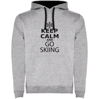 суичър,мъжки,пуловери,kruskis,keep,calm,and,go,skiing,two,colour,hoodie,heather,grey,black,(grey)