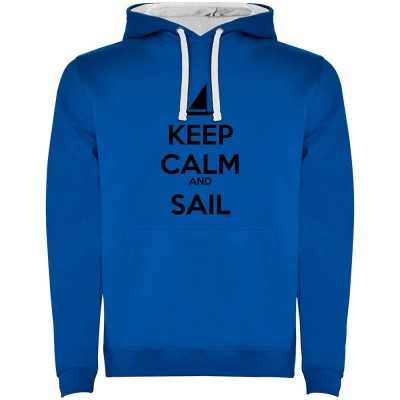 суичър,мъжки,пуловери,kruskis,keep,calm,and,sail,two,colour,hoodie,royal,blue,white,(blue)