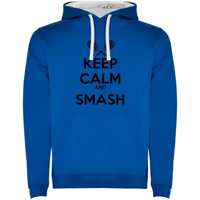 суичър,мъжки,пуловери,kruskis,keep,calm,and,smash,two,colour,hoodie,royal,blue,white,(blue)