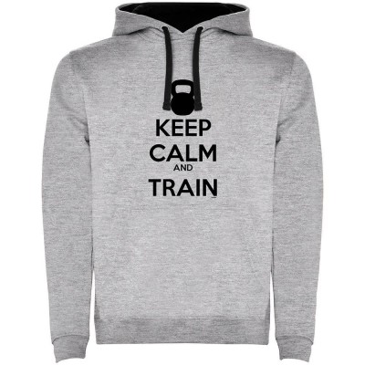 суичър,мъжки,пуловери,kruskis,keep,calm,and,train,two,colour,hoodie,grey,(heather,grey,black)