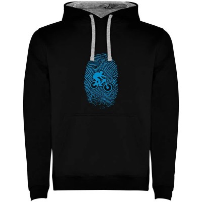 суичър,мъжки,пуловери,kruskis,mtb,fingerprint,two,colour,hoodie,black,grey,(black)